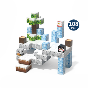 Venta al por mayor bloques magnéticos juguetes de construcción Mine World Magnet Cube <span class=keywords><strong>Set</strong></span> para niños de 3-4 años, 4-8 juguetes magnéticos para niños y niñas - Product Image 4