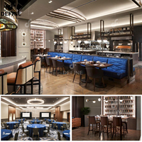 Ensemble de tables et chaises de restaurant modernes sur mesure pour café, salle à manger commerciale, hôtel, restaurant