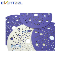 Disque de ponçage abrasif EVERTOOL pour carrosserie, papier de polissage 6 pouces, disque de ponçage PSA avec grains de céramique et d'oxyde d'aluminium mélangés
