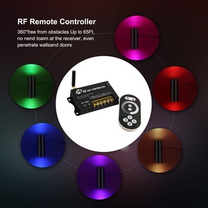 Rgbw luminária de parede para cima e baixo, com controle remoto rf 2.4g, multifuncional, 1 canal de tradição mer36w, cabeça dupla, rgb, holofote <span class=keywords><strong>led</strong></span>