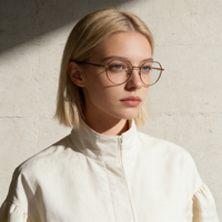 Lunettes de vue rondes rétro unisexes en fil de cuivre blanc, légères, personnalisables OEM, vente en gros, montures optiques tendance, best-seller