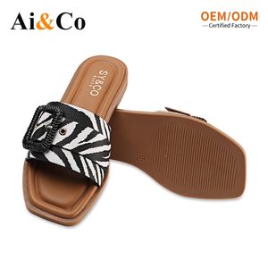 Sandalias Planas Ligeras de PU para Mujer, Diseño de Tiras Cruzadas, Tendencia de Moda, Transpirables, Antideslizantes - Product Image 5