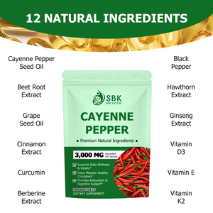 Meilleures ventes : Gélules de piment de Cayenne Halal pour la santé cardiaque – Favorisent une circulation saine - Product Image 2