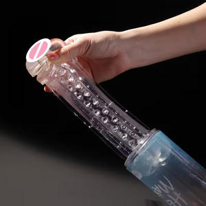 Двухканальное устройство для тренировки мужского полового члена — мастурбатор 2-в-1 с реалистичными 3D-каналами, материал TPE, имитация влагалища и ануса - Product Image 2