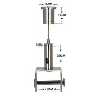 Deckenaufhängungssystem 1,5mm 304 Edelstahl-Kabelhalter Drahtseil-Greifer Akustikplatten-Aufhängungsset mit 22mm Kabelklemme