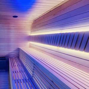 Personnalisez rapidement la salle de sauna infrarouge de la villa moderne-4-6 personnes Type Spa extérieur en bois en forme de tonneau de 110 volts - Product Image 4