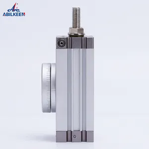 ABILKEEN Double Action Air Cylinder Dual Rod Twin-rod Double Shaft Two Piston Pneumatic Guided Cylinder with Magnet
