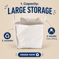 Fabricant OEM/ODM propose des sacs conteneurs en vrac à fond plat entièrement ouverts, sur mesure, avec logo personnalisé