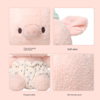 Jouet en peluche pyjama cochon amusant, rembourrage en coton PP polyester, 31-50 cm, poupée compagnon à câliner, cadeau d'anniversaire unisexe
