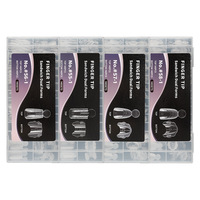 140/ Lot de moules à ongles pour extensions rapides, nouvelle version, type sandwich français, double couverture complète, en ABS gradué