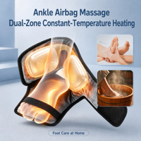 Masseur de cheville sans fil à compression par airbag, compresse chaude, ceinture de massage portable, 3 niveaux de chauffage pour le massage des chevilles et des pieds