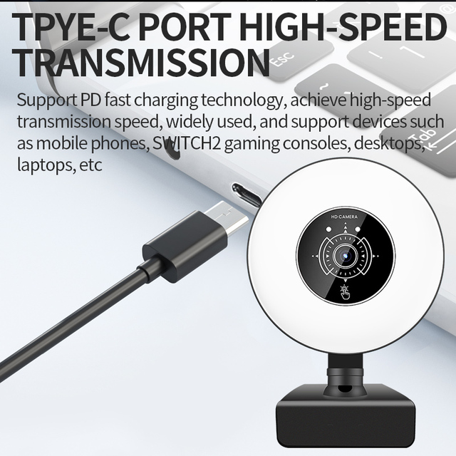 Gaming 1080P Full hd Webcam Drive-free Usb Webcam with Microphone Computer Vision Camera 2K 2024 Fufan Joy-Con 2 Switch