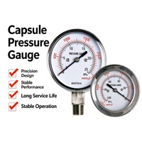 Manomètre de pression de capsule personnalisé, jauge KPa et jauge de colonne d'eau pour la surveillance de la pression du gaz pétrochimique, du gaz naturel et du gaz de vent