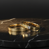 Bague de fiançailles romantique en diamant cultivé en laboratoire sur mesure ou coffret cadeau pour couple, or 18 carats, pour homme et femme, bague de promesse ou de mariage