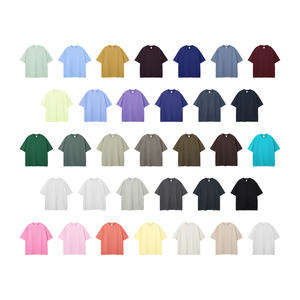 T-shirt uni en coton 100% de haute qualité pour homme, taille plus, surdimensionné, impression numérique personnalisée, faible MOQ - Product Image 2