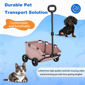 Carrito Plegable de 4 Ruedas para Perros, Cochecito para Mascotas para Viajar, Ir de Compras, Caminar y Jugar - Product Image 5