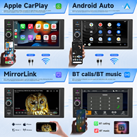 Radio Mobil BQCC 7" IPS MP5 Carplay Layar Android FM AM RDS BT Pemutar Multimedia Stereo Head Unit untuk RAV4 Tundra Corolla Camry