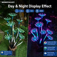 Sculpture lumineuse LED extérieure Momovalley en forme de renard à neuf queues pour la décoration de Noël, des jardins, des centres commerciaux et des paysages