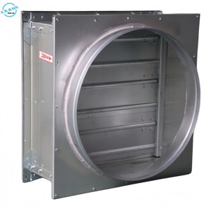 Régulateur de refoulement carré à rond 200x200mm, Vanne <span class=keywords><strong>anti</strong></span>-<span class=keywords><strong>retour</strong></span> en acier galvanisé pour la <span class=keywords><strong>ventilation</strong></span> CVC - Product Image 2