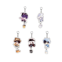 Porte-clés en acrylique Love and Deepspace, version Q, Zayne Rafayel Xavier Caleb Sylus, personnage d'anime mignon, pendentif pour sac, cadeau pour les fans du jeu