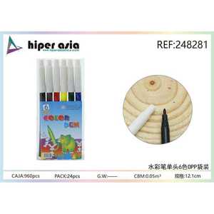 Fornitore di massa 6 colori obliquo pennarello pennarello Set metallico permanente a secco per il disegno da colorare CD carta metallo vetro plastica - Product Image 1