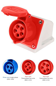 Komas 220V 380V enchufe Industrial impermeable y conector anticaída trifásico <span class=keywords><strong>3</strong></span>/4/5 agujero 16A32A - Product Image 5