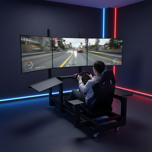 Simucupe Formula Sim Racing Cockpit, siège de simulateur de jeu en aluminium pour intérieur/extérieur, support de siège, support de clavier, frein à main, Airbus A320 - Product Image 6
