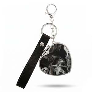 Heart Shape Compact <b>Mirror</b> Keychain Acetate <b>Acrylic</b> Double Sided Folding Makeup <b>Mirror</b> Plastic Frame Glass - Product Image 1