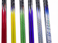 Bâtons de hockey sur glace monobloc haute performance en fibre de carbone 18K, 375g-420g, lames courbées légères P92/P28 pour l'entraînement en club