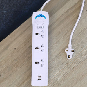 ปลั๊กพ่วงอัจฉริยะสำหรับบ้าน รุ่นใหม่ <span class=keywords><strong>ยาว</strong></span> 3 <span class=keywords><strong>เมตร</strong></span> ป้องกันไฟกระชาก พร้อมเต้ารับไฟฟ้า 3 ช่อง และพอร์ต USB - Product Image 4