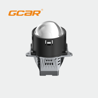 Faro Proyector Bi-LED GCAR R6 MAX 2026 Económico con Lente de 3 Pulgadas, Prisma TIR y Doble Reflector, Lámpara Universal para Coche de 65W