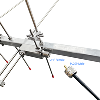 Antenne Yagi directionnelle 2m 70cm. Antenne de station de base pour radioamateur 11 éléments, réajustée UHF VHF 144-146 MHz 430-440 MHz, 13 dBi