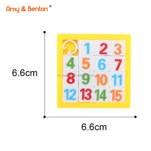 15 rompecabezas deslizante de plástico con números de diapositivas, juego IQ, herramienta de aprendizaje educativo, juguetes de recuerdo de fiesta, rompecabezas deslizante - Product Image 5