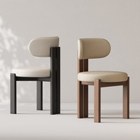 Chaises de salle à manger minimalistes style crème, best-sellers, dossier nordique moderne, bois massif, pour la maison, la salle à manger ou la cafétéria