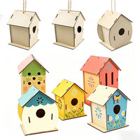 Kit de bricolage en bois pour peinture et graffiti, maison autoportante pour insectes et oiseaux, ensemble artisanal, ornement de jardin, décoration de vacances, vente en gros