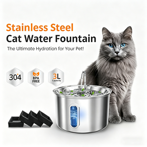Fontanella <span class=keywords><strong>per</strong></span> <span class=keywords><strong>Gatti</strong></span> in Acciaio Inox da 3,2L, Fontana Automatica <span class=keywords><strong>per</strong></span> Finestra, Dispenser d'Acqua <span class=keywords><strong>per</strong></span> Cani e <span class=keywords><strong>Gatti</strong></span>, <span class=keywords><strong>Ciotola</strong></span> <span class=keywords><strong>per</strong></span> Animali Domestici - Product Image 4