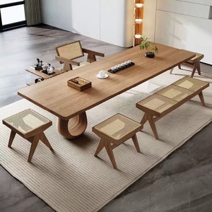 Nhà Hàng Ăn Đặt Thiết Kế Mới Hình Chữ Nhật Bằng Gỗ Top Acrylic Chân Bàn Ăn Đặt Với Ghế - Product Image 2