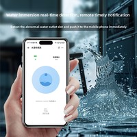 Capteur de pluie intelligent sans fil Affichage OLED Commutateur de télécommande Niveau d'eau Détection anormale Alarme Capteur d'immersion dans l'eau WiFi