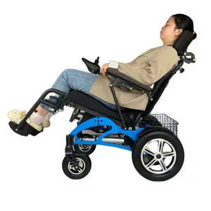 Inclinazione elettrica nello spazio sedia a rotelle portatile facile piega sedia elettrica migliore sedia a rotelle per gli anziani 0043
