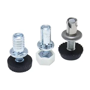 Metal office desks and chairs furniture adjustable legs flat feet plastic furniture thumb screws