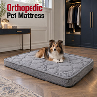 Matelas orthopédique pour chien avec housse amovible et lavable, noyau en fibre de coco et options de tissu personnalisées pour la literie pour animaux de compagnie de marques de détail