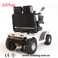 Double siège scooter électrique à 4 roues de luxe extérieur robuste scooter électrique de mobilité de 2 sièges