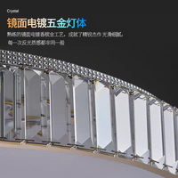 Plafonnier LED en cristal simple et moderne avancé Éclairage intérieur de luxe pour meubles de salon et de chambre à coucher