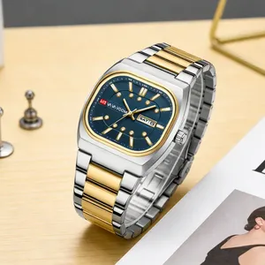 Envío <span class=keywords><strong>Gratis</strong></span> 2026 Nuevo Reloj de Pulsera para Hombre, Diseño Rectangular, Movimiento de Cuarzo Analógico, Serie de Buceo, Acero Inoxidable, Color Negro, V2551 - Product Image 2
