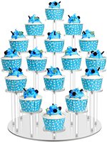 Vente en gros de présentoir à cupcakes rond présentoir à cupcakes en acrylique plateau à cupcakes