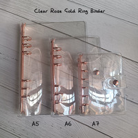 A5 A6 A7 Personnalisé Personnalisé Doux Transparent Anneau Rond Feuilles Mobiles PVC Journal Dossier Personnel Clair Budget Classeur Couverture