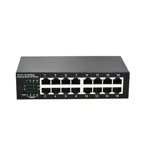 3.2gbps 16 Port Networking Switch 16*10/100mbps Rj45 Ac100v-240v 50/60hz 802.3x 802.3af/At Ethernet Switch