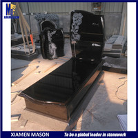 Pas cher Moderne Design Italien Tombe de Granit Pierre Tombale Monument Pierre Tombale avec Gravure Fleur