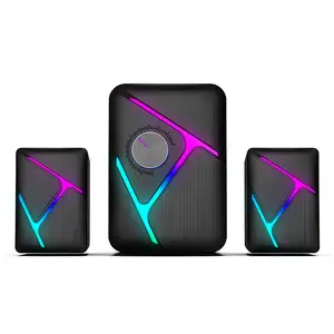 High Quality Super Bass 2.1 Usb Speaker With Rgb Light for Computer Laptop Gaming