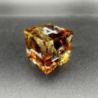 Ensemble de dés en résine LOTR Brown Ring - Dés polyédriques RPG en forme de lame pour D&D, Dungeons & Dragons, coffret cadeau
